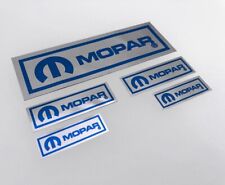5 x Mopar sticker Chrome/silverblack blue picture