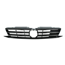 Front Bumper Upper Center Grill Grille Black & Chrome For 2015-2017 VW Jetta picture