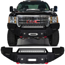 For 2011-2014 GMC Sierra 2500 3500 Front Bumper With Winch Plate&LED Lights picture