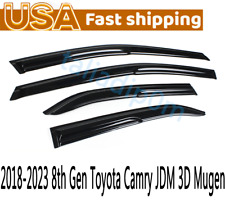 For 2018-2023 8th Gen Toyota Camry JDM 3D Mugen Style Window Visors Rain Guards picture