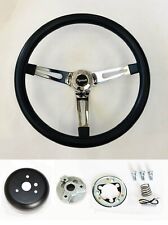68-69 Road Runner Barracuda Cuda Grant Black Chrome Spoke Steering Wheel 13 1/2