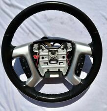 2007-14 Chevrolet GMC Tahoe Yukon Silverado Steering Wheel Black Ebony leather picture