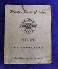 1929-1951 Chevrolet Master Parts Catalog Accessory 6 Cylinder Genuine Parts picture