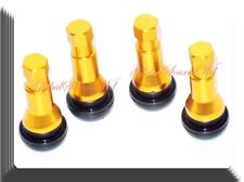 4 Kits TR 413C Chrome yellow  (Gold) Color Snap-In Tire Valve Stems  picture