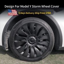 4Pcs 19 Inch Hubcap for Tesla Model Y Storm Hubcap Right Left Symmetry Wheel Cap picture