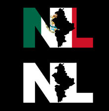 Nuevo Leon letters Decal Car Window Laptop Map Vinyl Sticker Mexico NL Estado picture