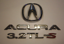 2001 2002 2003 Acura 3.2 TL 3.2TL Type-S Rear Trunk Deck Lid Emblem Set Chrome picture