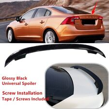 Fit For Volvo S60 10-18 Rear Trunk Spoiler Lip Sport Wing Universal Gloss Black picture