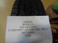 1 LEMANS SUV AS II OWL LT 265 70 17 121/118R LRE TIRE 357502319 BQ2 SU16 picture