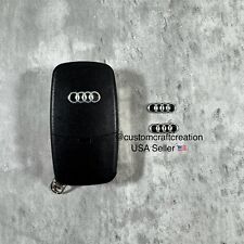 2x 16 mm x 6 mm Emblem (Logo) For Audi - 3M Key Fob Replacement Sticker picture