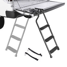 Foldable Pickup Tailgate Ladder with Wide Pedal Non-Slip Ladder Rack Hold 660 lb picture