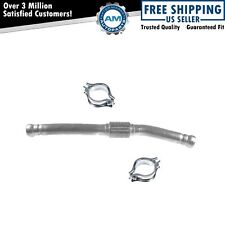 Braided Flex Intermediate Center Exhaust Mid Pipe w/ Clamps Kit for Saab 900 9-3 picture