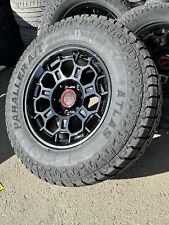 17x8 TRD Pro Style Gloss Black Wheels Rims AT Tires Toyota Tacoma FJ Cruiser 5mm picture