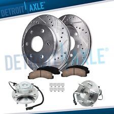 Front Drilled Rotor Brake Pad Wheel Hub for 11-14 F-150 Expedition Navigator 2WD picture