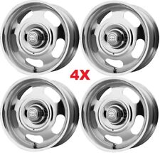 17 POLISHED WHEELS RIMS ALUMINUM ALLOY VINTAGE AMERICAN RACING 4 LUG RALLY picture