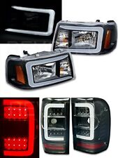 2001-2011 Ford Ranger Black C Bar Headlights & LED Tail Lights Black picture