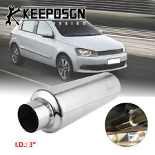 3'' Inlet Outlet Muffler Resonator Exhaust Deep Tone 12'' for Volkswagen VW Gol picture