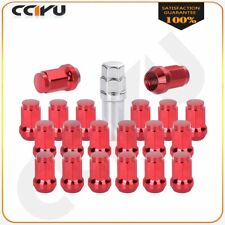 20 Pcs 12mmx1.5 Red 7 Side Wheel Lug Nuts  + 1 key For Honda Civic CR-V Prelude picture
