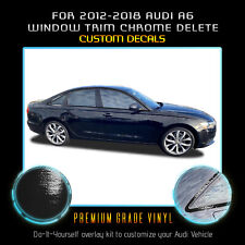 For 2012-2018 Audi A6 Window Trim Chrome Delete Blackout Overlay - Gloss Black picture