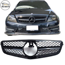 AMG Style All Black Grill Grille For Mercedes Benz W204 C250 C300 C350 2008-2013 picture