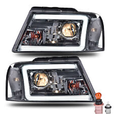 LED DRL Projector Headlights Smoke Fit For 04-08 Ford F-150/Lincoln Mark LT  picture