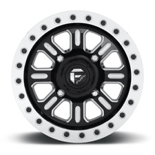 Fuel Hardline Beadlock | Gloss Black and Milled| Polaris 4x156 | Fuel UTV Wheels picture