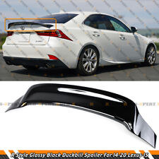 FOR 2014-2020 LEXUS IS200 IS300 IS350 R STYLE GLOSS BLACK HIGHKICK TRUNK SPOILER picture