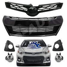 For 2014-2016 Toyota Corolla S Clear Fog Lights Bumper Upper&Lower Grille picture