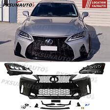 For 2006-2012 Lexus IS250 350 Front Bumper Headlights To 2021+ IS F Sport Style picture