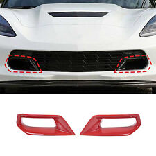 Red Front Lower Grille Air Inlet Intake Radiator Vent Trim For Corvette C7 Z06 picture