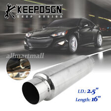 For Hyundai Equus 2.5'' In/Outlet Muffler Resonator Exhaust 16'' Deep Tone Quiet picture
