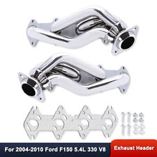 For Ford F150 5.4L 330 V8 04-10 Exhaust Headers Shorty Polished Stainless Steel picture