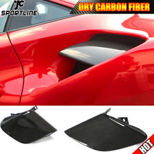 Fits Ferrari 488 GTB Spider Dry Carbon Side Fender Air Vent Intake Covers 2PCS picture