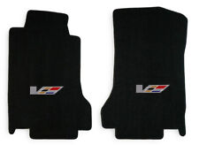 New 2004-2009 Black Carpet Floor Mats Cadillac XLR-V Embroidered Logo Pair Set  picture
