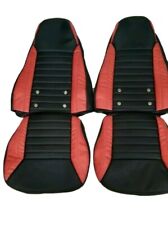 Datsun 340Z/260Z/280Z Synthetic Leather Sports Seat Covers Red & Black picture
