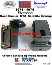 1971 - 1974 Road Runner GTX Chrome Exhaust Tip Hangers 3466199 MoPar USA NEW picture