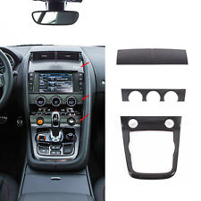 3pcs ABS Carbon Fiber Interior Dash Trim Cover Set Fits Jaguar F-type 2013-2024 picture
