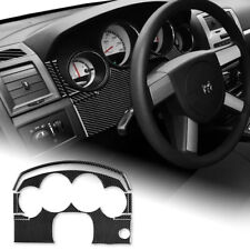 Black Speedometer Frame Carbon Fiber Sticker For Dodge Magnum Charger 2008-2010 picture