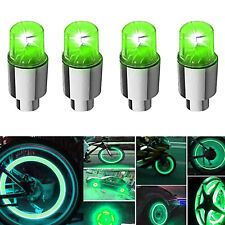 4Pcs Car Wheel Tire Air Valve Stem Green LED Light Cap Cover SUV Bike Motorcycle picture