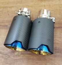 ✅UPGRADE Carbon Fiber Exhaust Pipe Muffler Tips for BMW E90 E92 E93 F30 F32 335i picture