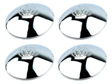 Set of 4 Chromed Hubcap EARLY VW Beetle Bus Bug Ghia Thing Half Moon Domed 5-Lug picture