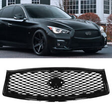 For 2014-2017 Infiniti Q50 Front Bumper Upper Black Grille Grill Honeycomb ABS picture