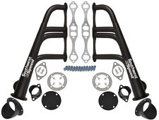 NEW LAKE STYLE HEADERS WITH TURNOUTS,BLACK,SBC 265-400 V-8,CHEVY,HOT ROD,STREET picture