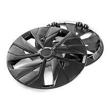 Universal 4 Piece Gloss Black Snap-on Wheel Cover Hubcap 17 Inch picture