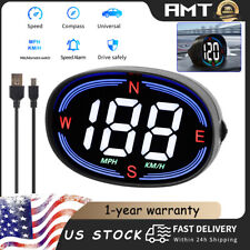 H2 Car Digital GPS Speedometer Head Up Display Overspeed Warning Alarm US STOCK picture
