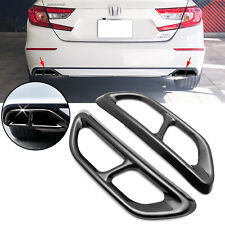 For Honda Accord Black Exterior Rear Bumper Exhaust Pipe Protect Cover Trim picture