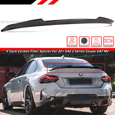 FOR 22-24 BMW G42 2 SERIES M240i G87 M2 V STYLE REAL CARBON FIBER TRUNK SPOILER picture