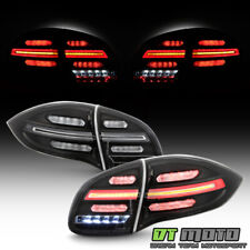 2011-2014 Porsche Cayenne 958 Black Full LED Sequential Signal Tail Lights Lamps picture