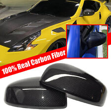 For Nissan Z34 370Z 2009-20 1 Pair Side Mirror Moulding Cover Cap Carbon Fiber picture