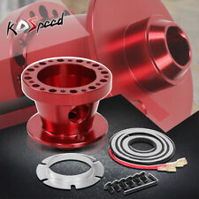 Red 6 Hole Billet Steering Wheel Hub Adapter for 84-04 Ford Mustang Thunderbird picture